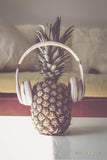 Pineapple Listening To Music Art by Ana Luca