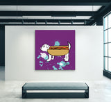 Insecure Wiener Dog 48"X48" Limited Edition Framed Canvas Art (of 10)