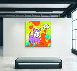 Who Dat Dog? 48"X48" Limited Edition Framed Canvas Art (of 10)