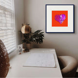 Amethyst Purple (on Orange) 12"X12" Open Edition Print
