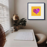 Amethyst Purple (on Yellow) 12"X12" Open Edition Print