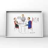 At Dinner Art by Ana Luca