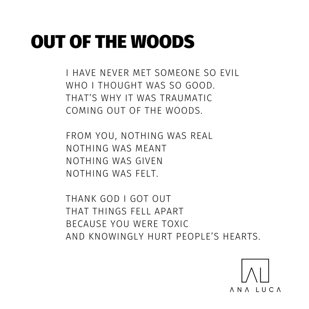 Out of the Woods Poetry by Ana Luca