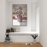 Pineapple Listening To Music Art by Ana Luca