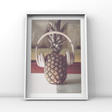 Pineapple Listening To Music Art by Ana Luca
