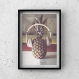 Pineapple Listening To Music Art by Ana Luca
