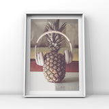 Pineapple Listening To Music Art by Ana Luca