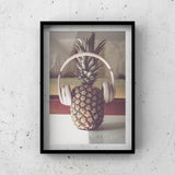 Pineapple Listening To Music Art by Ana Luca