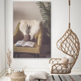 Pineapple Reading Art by Ana Luca