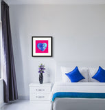 Sapphire Blue (on Red) 12"X12" Open Edition Print