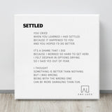 Settled 12"X12" Open Edition Canvas Art