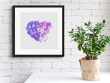 Tanzanite Purple (on White) 12"X12" Open Edition Print