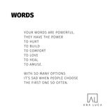 Words Poetry by Ana Luca