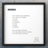 Words Poetry by Ana Luca