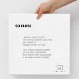 So Close Poetry by Ana Luca