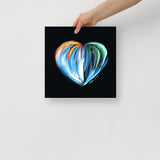 Aquamarine Blue (on Black) 12"X12" Open Edition Print