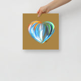 Aquamarine Blue (on Gold) 12"X12" Open Edition Print