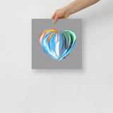 Aquamarine Blue (on Silver) 12"X12" Open Edition Print