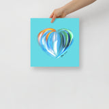 Aquamarine Blue (on Blue) 12"X12" Open Edition Print