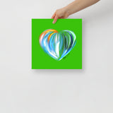 Aquamarine Blue (on Green) 12"X12" Open Edition Print