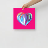 Aquamarine Blue (on Red) 12"X12" Open Edition Print