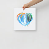 Aquamarine Blue (on White) 12"X12" Open Edition Print