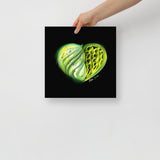 Emerald Green (on Black) 12"X12" Open Edition Print