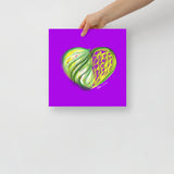 Emerald Green (on Purple) 12"X12" Open Edition Print