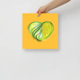 Emerald Green (on Yellow) 12"X12" Open Edition Print