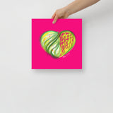 Emerald Green (on Red) 12"X12" Open Edition Print