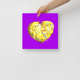 Gold (on Purple) 12"X12" Open Edition Print