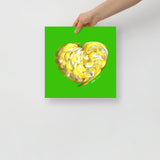 Gold (on Green) 12"X12" Open Edition Print