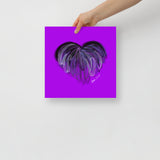 Onyx Black (on Purple) 12"X12" Open Edition Print