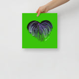 Onyx Black (on Green) 12"X12" Open Edition Print