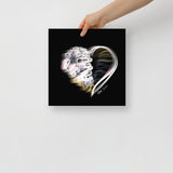 Opal White (on Black) 12"X12" Open Edition Print