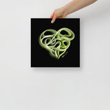 Peridot Green (on Black) 12"X12" Open Edition Print