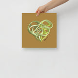 Peridot Green (on Gold) 12"X12" Open Edition Print
