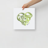 Peridot Green (on White) 12"X12" Open Edition Print