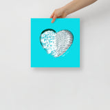 Platinum (on Blue) 12"X12" Open Edition Print