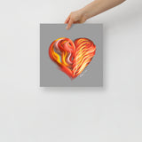 Ruby Red (on Silver) 12"X12" Open Edition Print