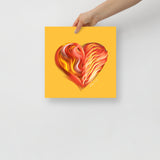 Ruby Red (on Yellow) 12"X12" Open Edition Print