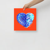 Sapphire Blue (on Orange) 12"X12" Open Edition Print