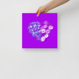 Tanzanite Purple (on Purple) 12"X12" Open Edition Print