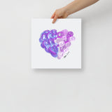 Tanzanite Purple (on White) 12"X12" Open Edition Print