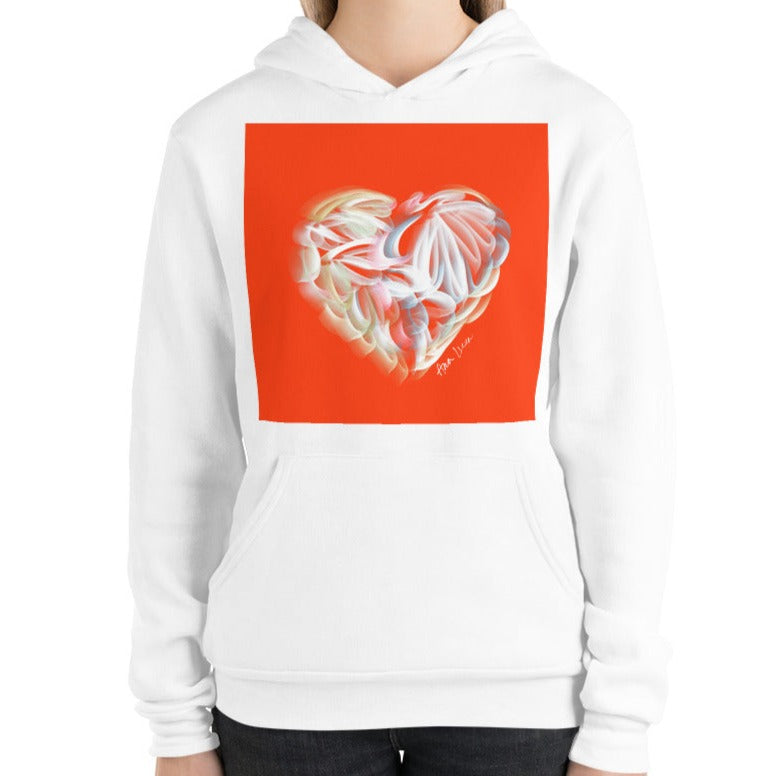 Diamond White (on Orange) Unisex Premium Hoodie