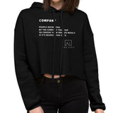 Company Women's Cropped Hoodie by Ana Luca