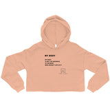 My Body Women's Cropped Hoodie by Ana Luca