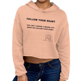 Follow Your Heart Women's Cropped Hoodie by Ana Luca