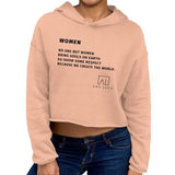 'Women' Women's Cropped Hoodie by Ana Luca
