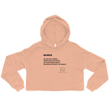 'Women' Women's Cropped Hoodie by Ana Luca